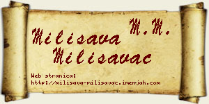 Milisava Milisavac vizit kartica